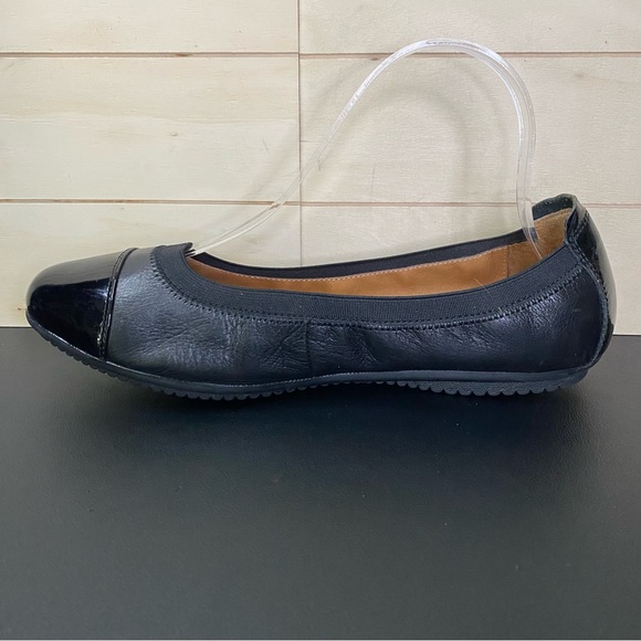 Josef Seibel Pippa Ballet Flats Women's Size 9 Shoes EU40 Black Leather Cap Toe - Picture 2 of 11